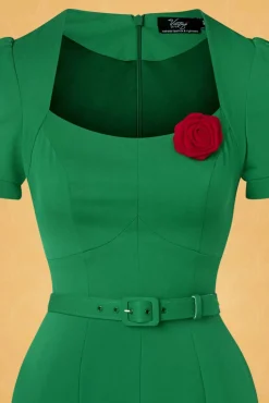 Outlet Vintage Diva Adriana Etuikleid In Grun