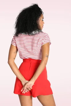 Fashion Bunny Ahoy Bluse In Weis Und Rot