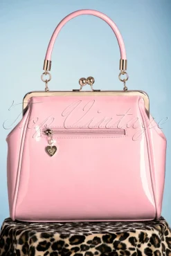 Best Banned Retro Amerikanische Vintage Lacktasche In Pink