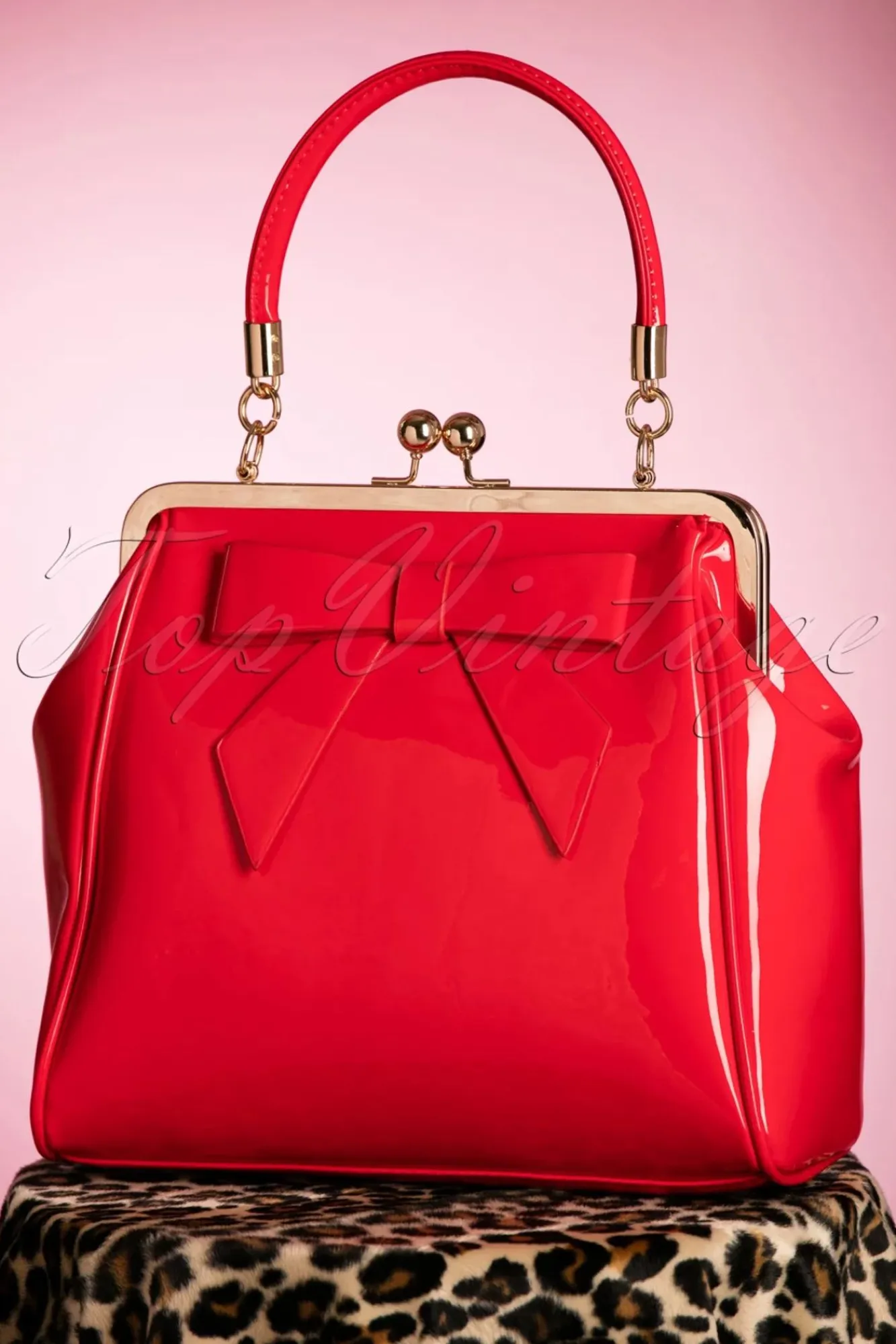 Cheap Banned Retro Amerikanische Vintage Lacktasche In Rot