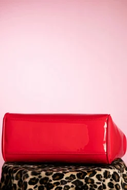 Cheap Banned Retro Amerikanische Vintage Lacktasche In Rot