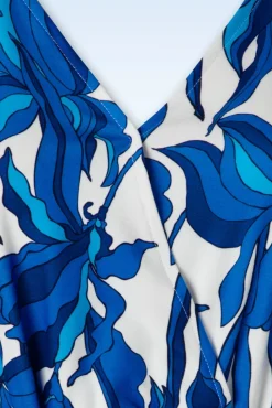 Flash Sale Smashed Lemon Amira Blumen Kleid In Blau Und Weis