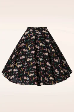 Hot Banned Retro Anker Pin-Up Swing Rock In Schwarz