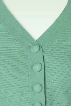Best Vixen Ariane Textured Strick Crop Strickjacke In Mint