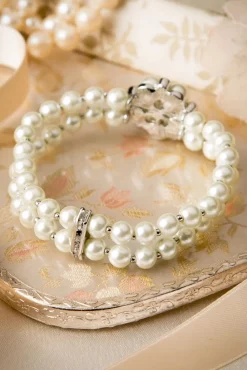 Best Sale Lovely Audrey Creme Perlenarmband