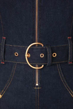 Shop Rock-a-Booty Audrey Jumpsuit Aus Dunklem Denim