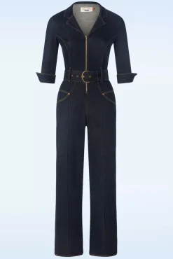 New Rock-a-Booty Audrey Jumpsuit Aus Dunklem Denim