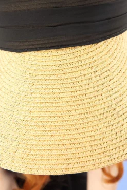 Store Amici Augusta Schirmmutze Aus Stroh In Natur Und Schwarz