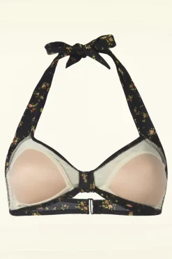Best Esther Williams Bikini Flower Top In Schwarz