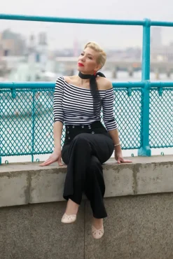 Cheap Banned Retro Bleiben Sie Eine Weile Hose In Schwarz