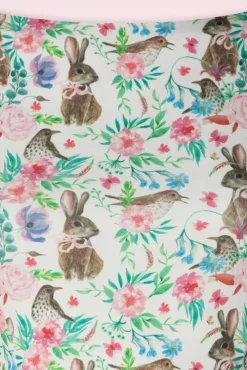 Outlet Vintage Chic for Topvintage Bunny Hop Swing Kleid In Weis Und Multi