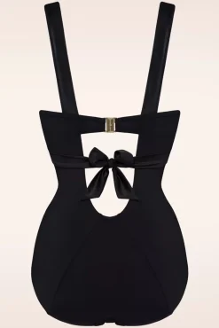 New Marlies Dekkers Cache Coeur Badeanzug Mit Tiefem Ausschnitt Und Balkon In Schwarz