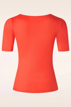 Cheap King Louie Carice Uni Ripp Top In Sonnenorange