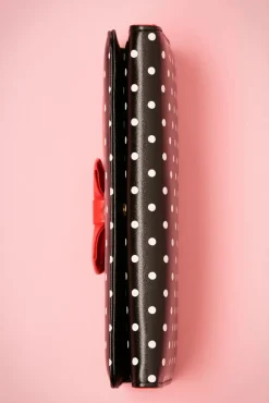 Store Banned Retro Carla Bow Polka Geldborse In Schwarz Und Rot