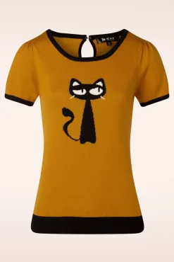 Cheap Mak Sweater Cat Pullover In Camel