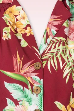 Best Rock N Romance Charlene Honolulu Hemdblusenkleid In Burgund