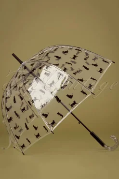 Hot So Rainy Chat Noir Transparent Dome Regenschirm In Schwarz