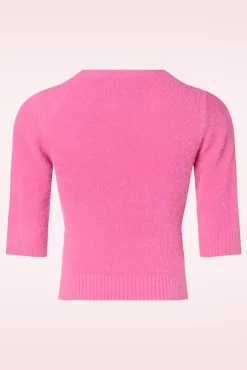 Best Collectif Clothing Chrissie Fluffy Strickoberteil In Pink