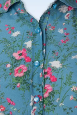 Best Sale Very Cherry Classic Fieldbouquet Bluse In Blau