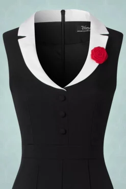 Fashion Vintage Diva Der Luchia Jumpsuit In Schwarz