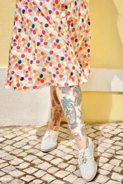 Store Rollie Derby-Punch-Schuhe In Off White