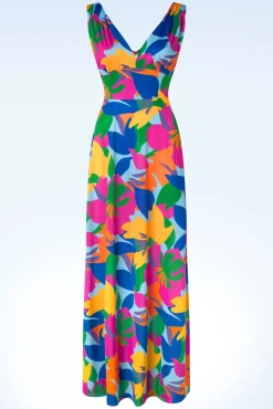 Clearance Vintage Chic for Topvintage Deveny Abstraktes Maxikleid In Multi