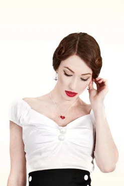 Cheap Collectif Clothing Dolores Top Carmen White