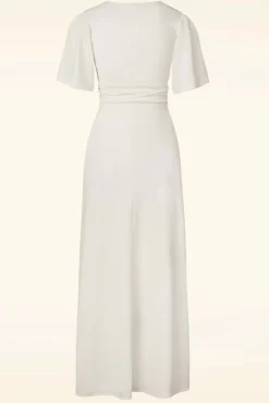 Sale Vintage Chic for Topvintage Eleanor Glitter Maxi Kleid In Egret