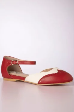 Fashion Banned Retro Elegante Dancemates Ballerinas In Rot
