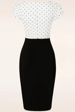 Hot Vintage Chic for Topvintage Elise Kleid In Schwarz Und Weis