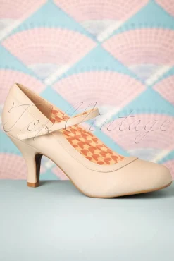 Cheap Bettie Page Shoes 50Er Jahre Bettie Pumps In Latte