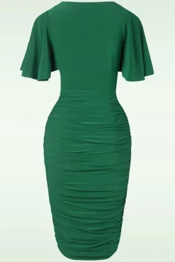 Hot Vintage Diva Eugenie Butterfly Etuikleid In Grun