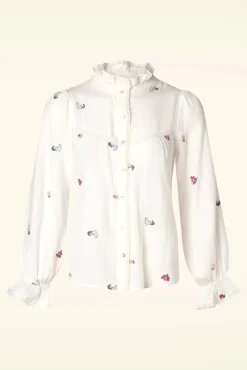 New Md'M Eva Bluse In Ecru