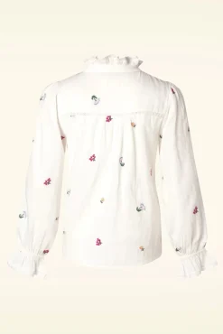 New Md'M Eva Bluse In Ecru