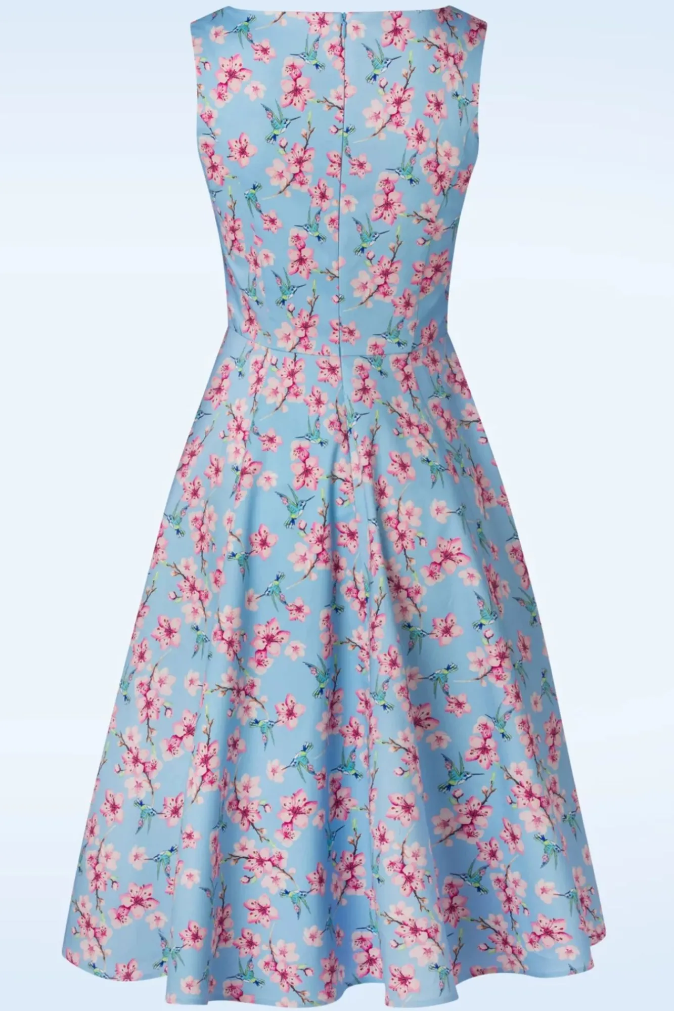 Store Topvintage Boutique Collection Exklusiv Bei Topvintage ~ Adriana Floral Swing Kleid In Hellblau