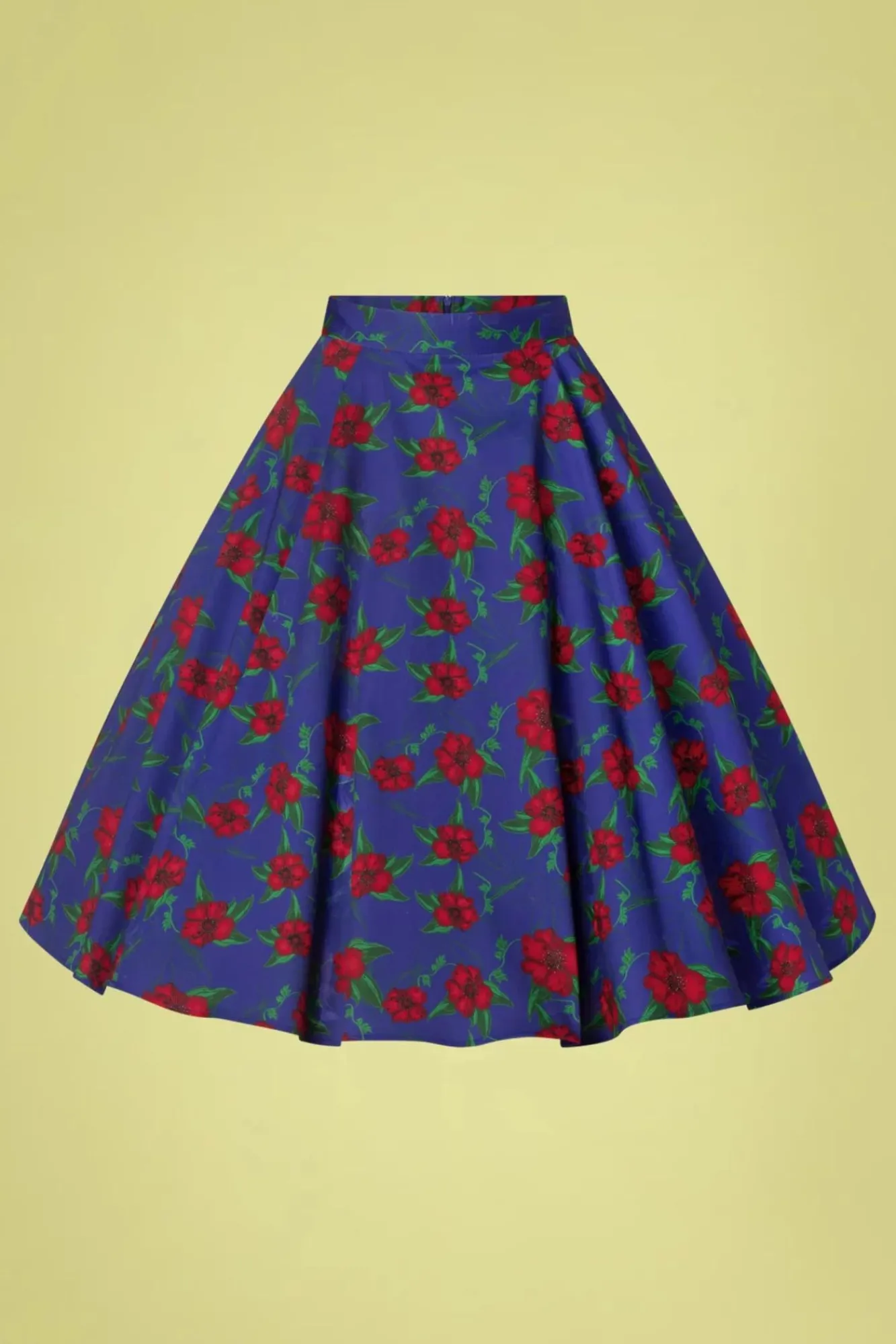 Clearance Topvintage Boutique Collection Exklusiv Bei Topvintage ~ Adriana Floral Swing Rock In Dunkelblau