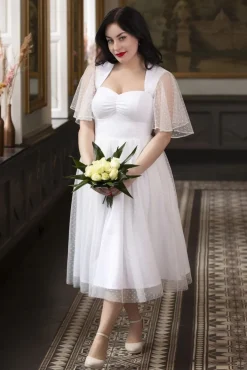 Store Topvintage Boutique Collection Exklusiv Von Topvintage ~ Holly Bridal Swing Kleid In Weis