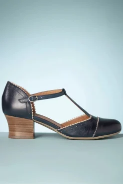 Flash Sale Miz Mooz Fernie T-Strap Pumps In Denim Und Creme