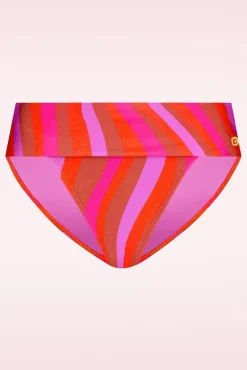 New TC Beach Flipover Shiny Waves Bikinihose In Multi