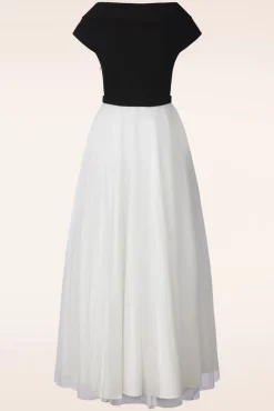 Best Vintage Diva Fremont Maxi Kleid In Schwarz Und Weis