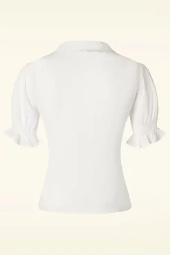 Flash Sale Vixen Geblumte Vintage Bluse In Weis