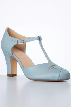 Fashion Chelsea Crew Glinda Pumps Mit T-Strap In Sanftem Blau