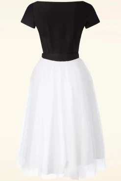 Hot Vintage Diva Grace Lee Swing Kleid In Schwarz Und Weis