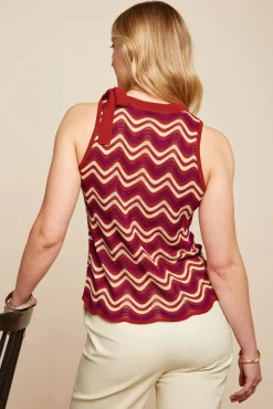 Hot King Louie Grooveland Top Mit Schleife In Umbre