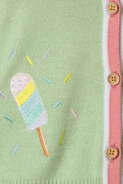 Cheap Banned Retro Ice Cream Strickjacke In Grun Und Pink