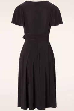 Hot Vintage Chic for Topvintage Irene Crossover-Swing-Kleid In Schwarz