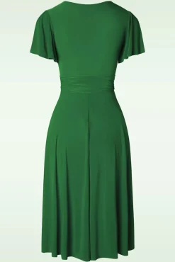 Shop Vintage Chic for Topvintage Irene Uberkreuztes Swingkleid In Grun