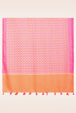 Cheap Smashed Lemon Iris Schal In Fuchsia Und Orange