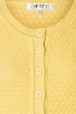 Best Mak Sweater Jennie Cardigan In Babygelb