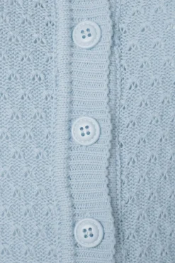 Best Mak Sweater Jennie Cardigan In Hellblau